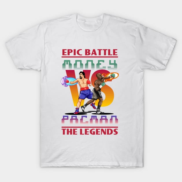 Boxing Legends: Money vs Pacman T-Shirt by akyanyme